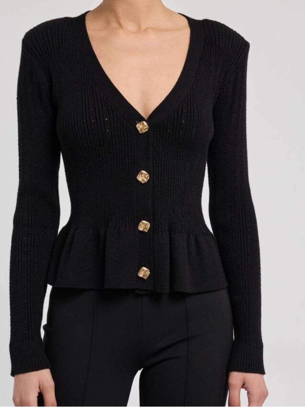 Generation Love Lirio Cardigan Sweater Black Size M